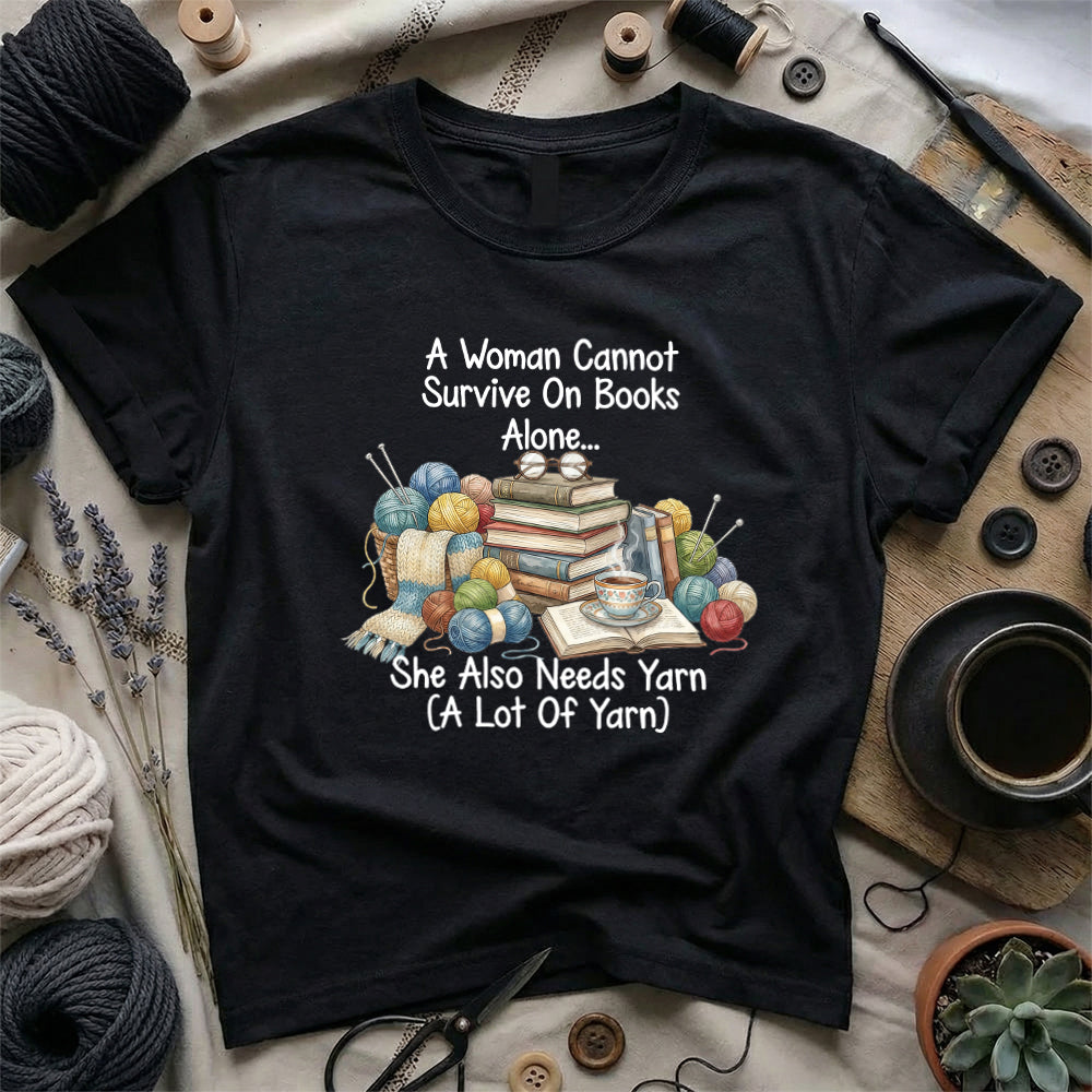Books & Yarn Lover T-Shirt