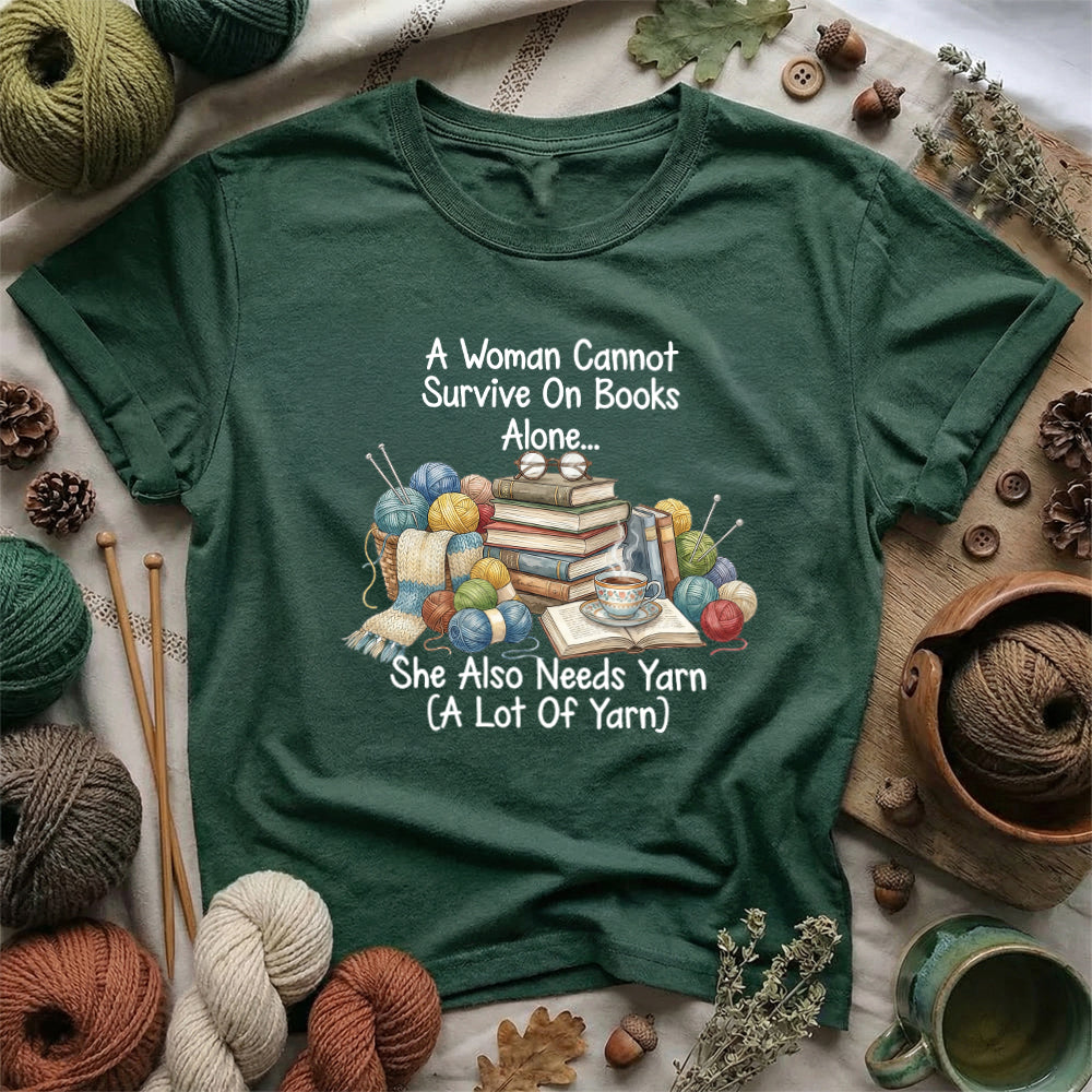Books & Yarn Lover T-Shirt