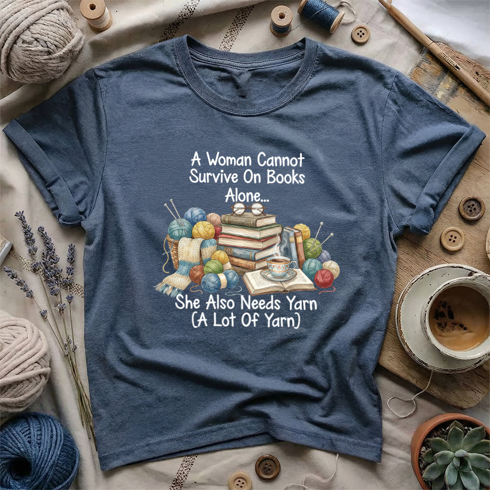 Books & Yarn Lover T-Shirt