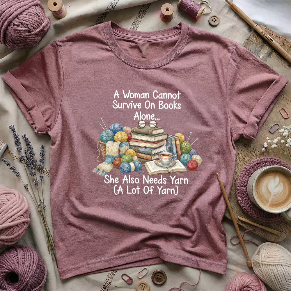 Books & Yarn Lover T-Shirt