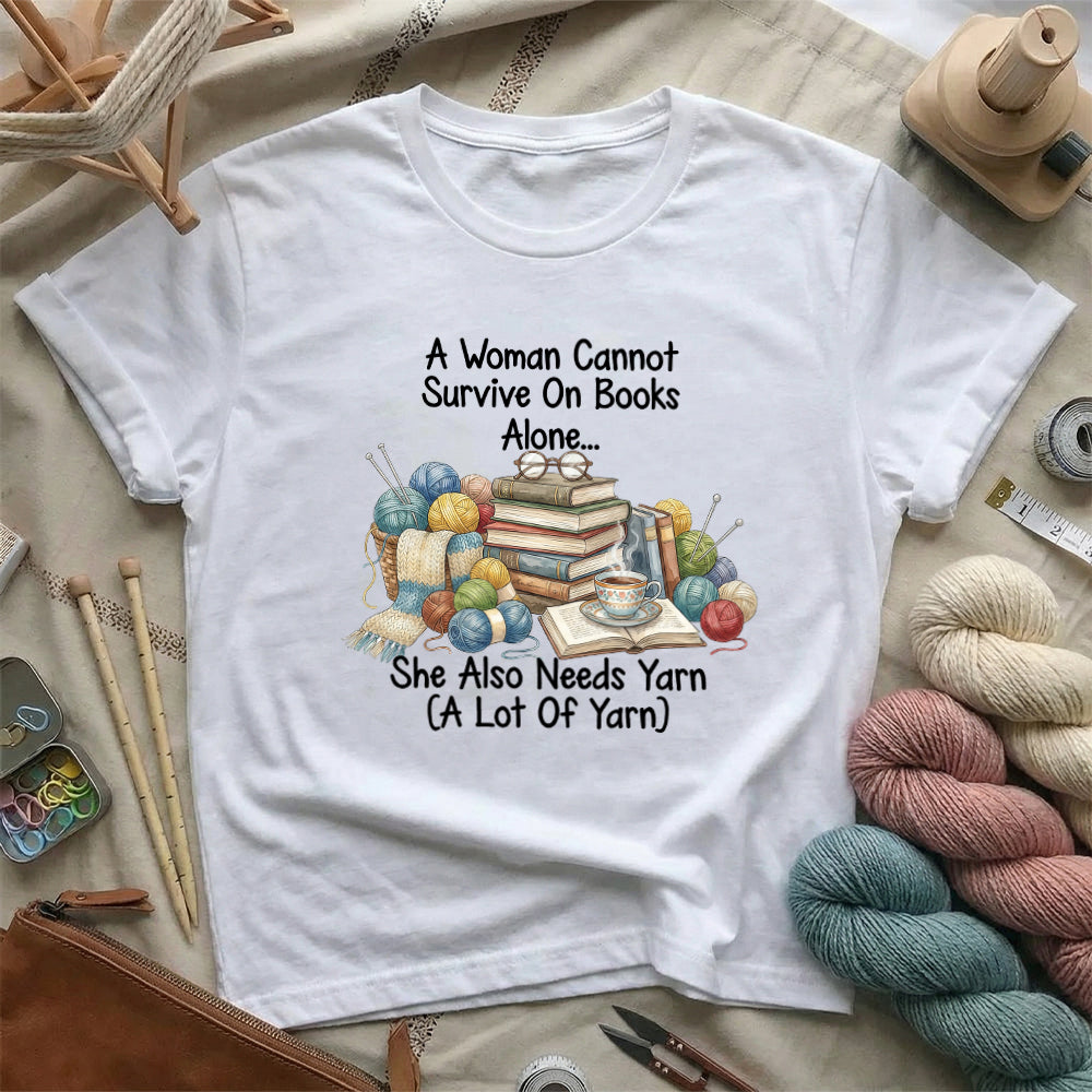 Books & Yarn Lover T-Shirt