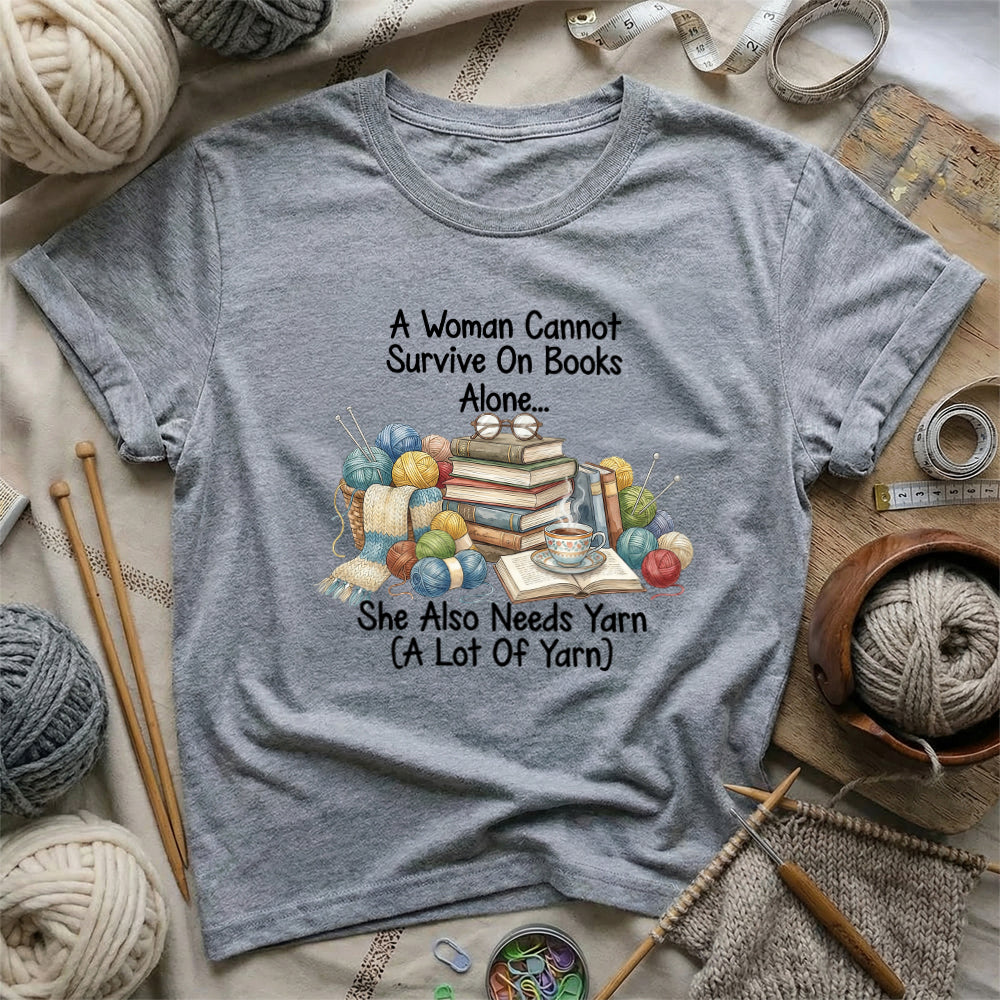 Books & Yarn Lover T-Shirt