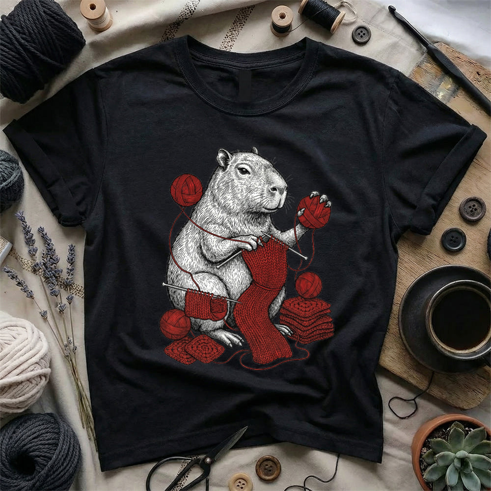 The Cozy Capybara Knit T-Shirt
