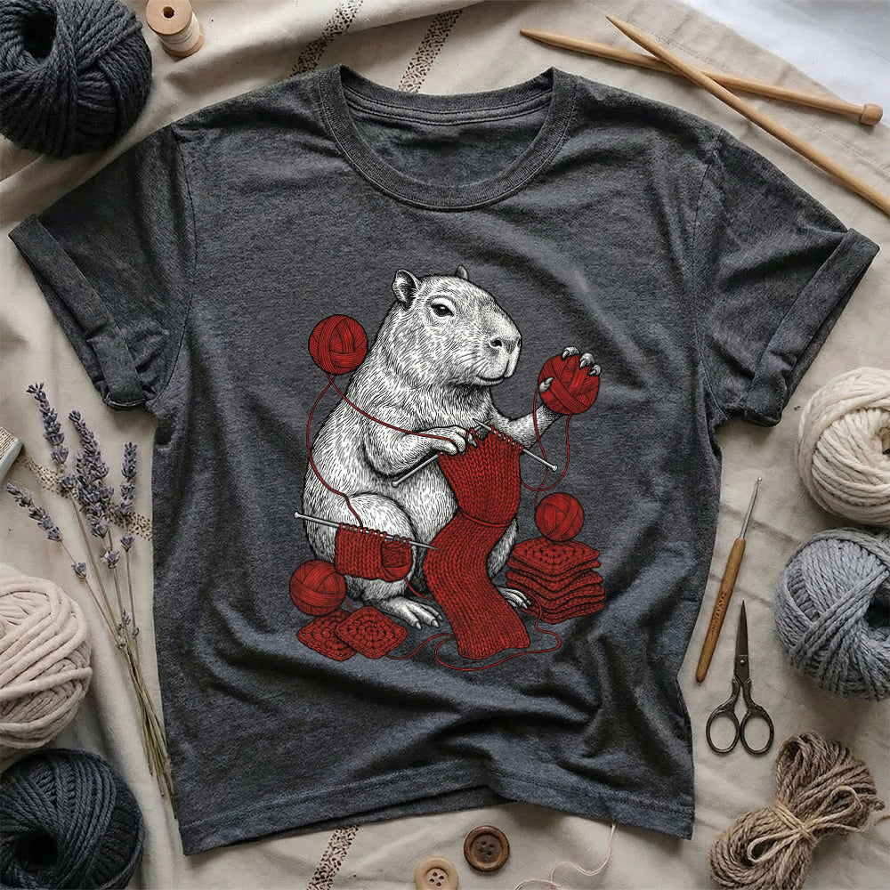 The Cozy Capybara Knit T-Shirt
