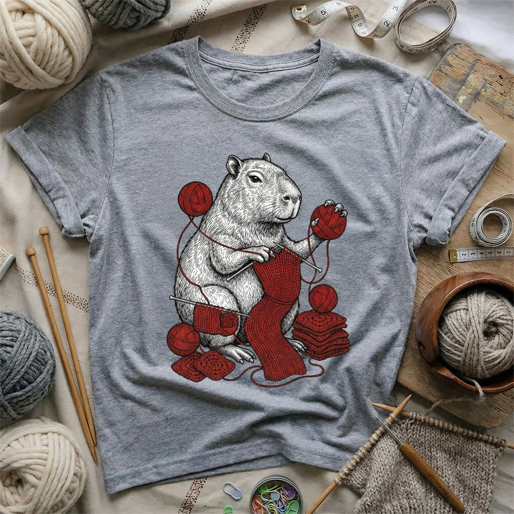 The Cozy Capybara Knit T-Shirt