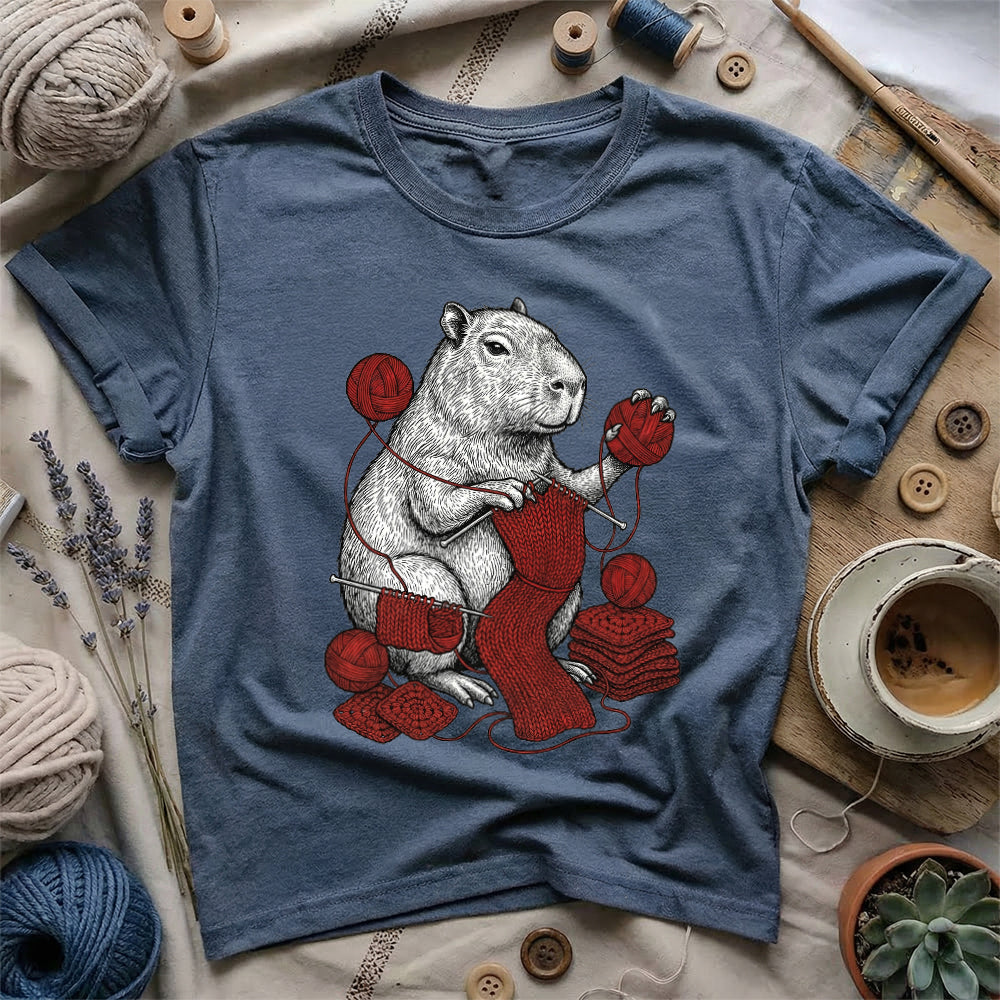 The Cozy Capybara Knit T-Shirt
