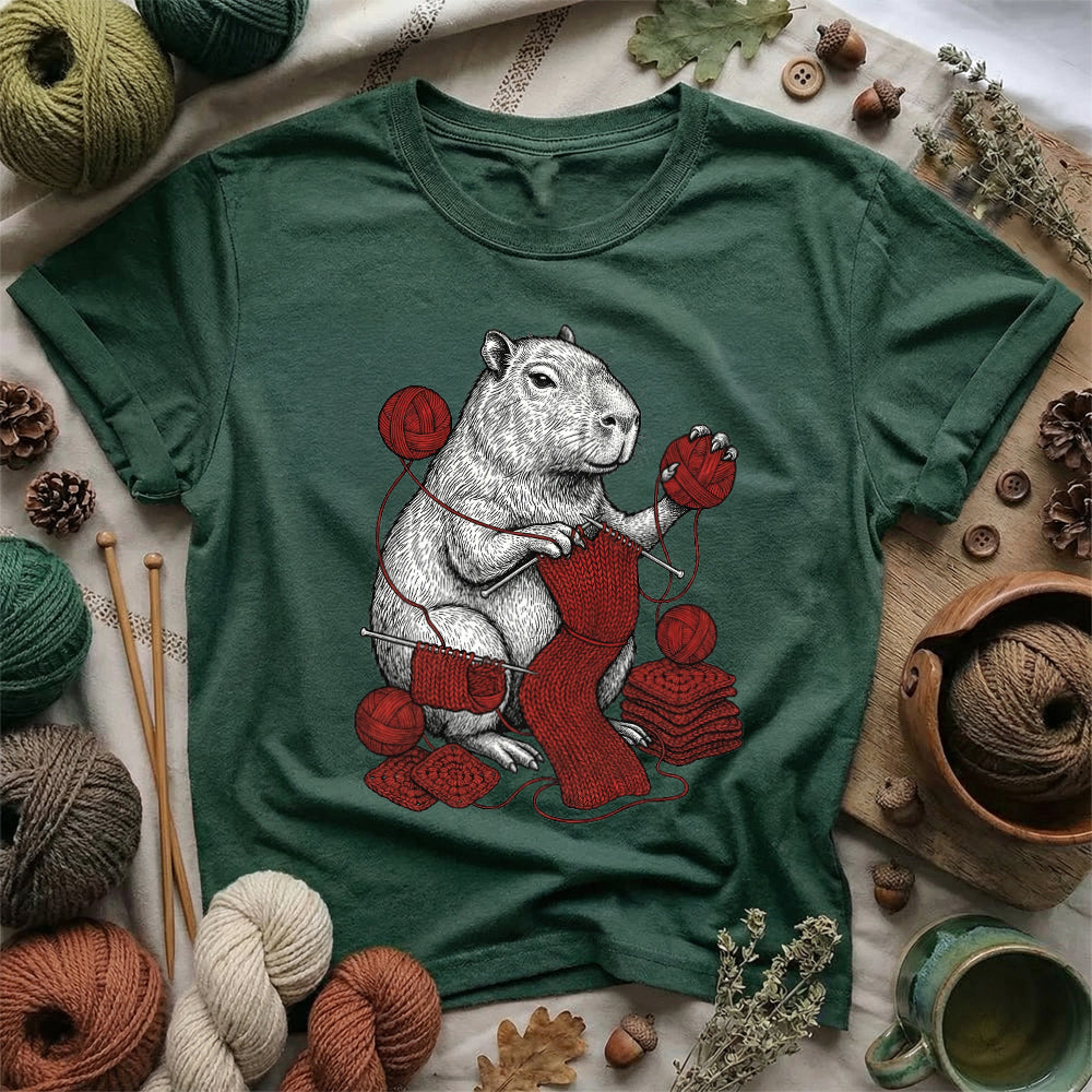 The Cozy Capybara Knit T-Shirt