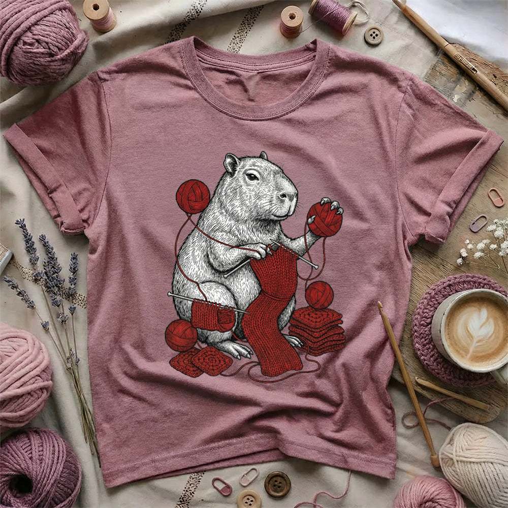 The Cozy Capybara Knit T-Shirt