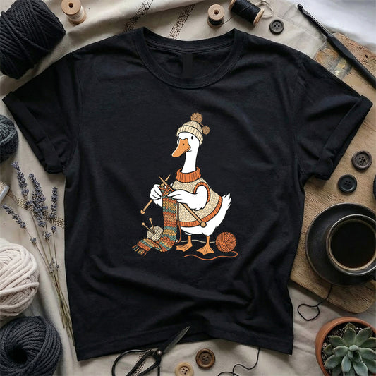 Cozy Goose Knitting T-Shirt
