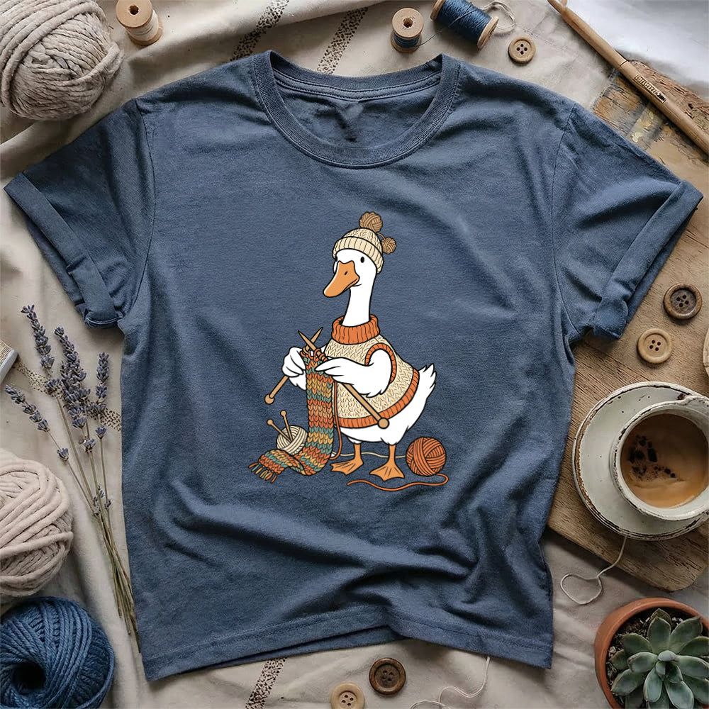 Cozy Goose Knitting T-Shirt